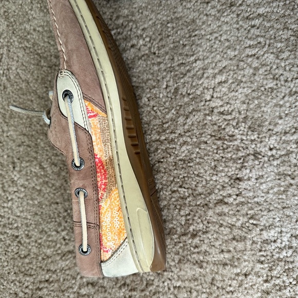 Sperry Top-sider Boat Shoes with Orange Detail - Size 9 - Picture 3 of 7
